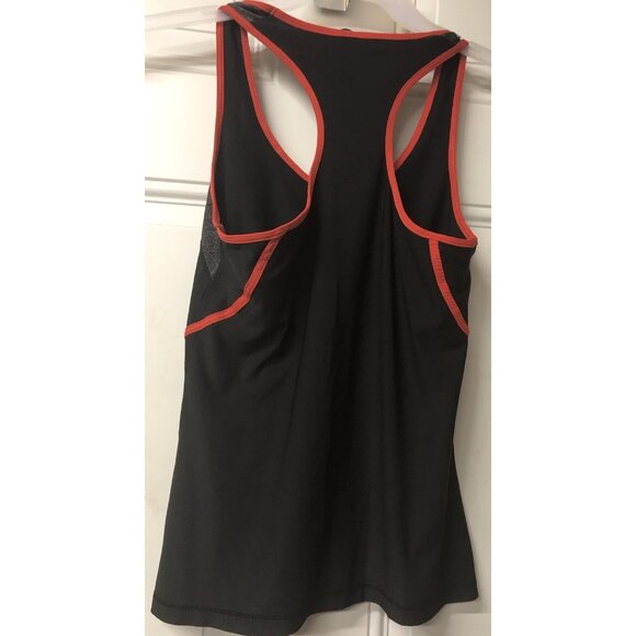 Athletica Objet d'art Scoop Neck Tank Top Racerback Sz L Black Red Grey EUC - Picture 2 of 4